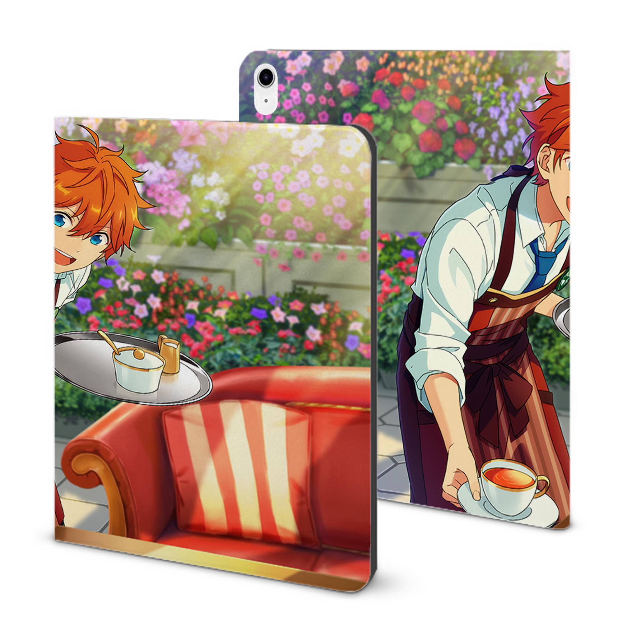 （画像用） あんさんぶるスターズ! Ensemble Stars IPad ケース ブック型 PUレザー TPU 耐衝撃 軽量 薄型 ペン収納なし 全面保護 IPad 各モデル対応